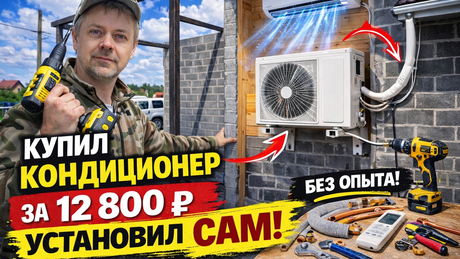 Как установить кондиционер своими руками — мой опыт без вакууматора