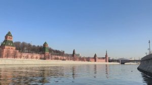 Московский Кремль. Кремлевская набережная. Река Москва. Прогулки по Москве. Март 2026