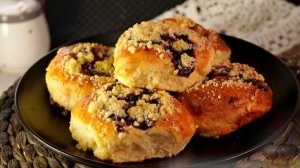 ДРОЖЖЕВЫЕ БУЛОЧКИ С ПОВИДЛОМ