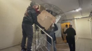 Дружинники разгрузили четыре грузовые машины гуманитарной помощи!