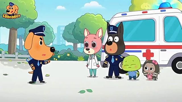 Храбрый шериф Лабрадор: не надо играть с гусеницами (познавательный мультфильм)