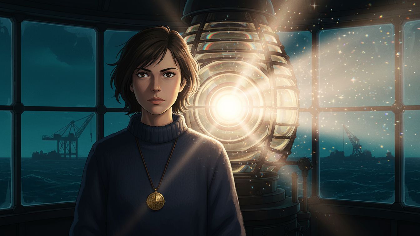 Она зажигает маяк для никого 🌊💡 Стиль Ghibli АСМР