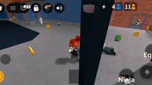 ММ2, Руна играет на треш сервере с Twixx rbx *она сама ко мне зашла:3*