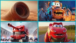 ЗЕМЛЯНОЙ ЧЕРВЬ ЕХЕ Против МАККУИНА ПАУКА и ТАНКА 🚜 Мультик Битва Машинок Монстров