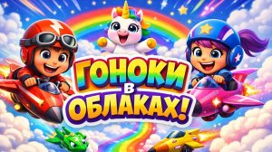 Небесные гонщики Радуги: Эпические сверхбыстрые волшебные гонки в облаках!