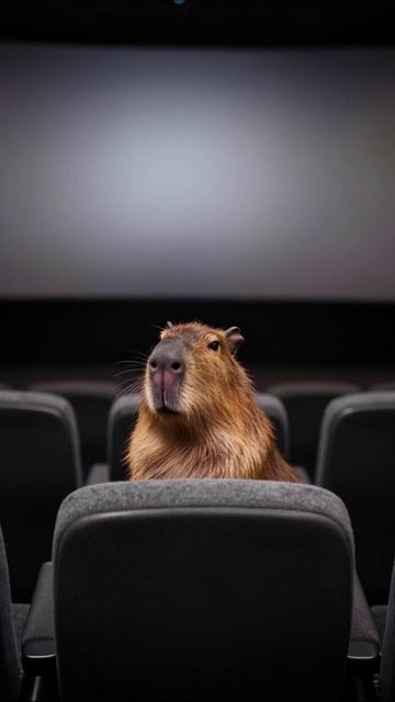 Капибара в кинотеатре: неожиданный гость! #капибара #животные #кино