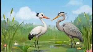 Русская народная сказка. Журавль и цапля. Сказки на ночь.