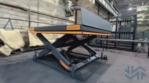 Подъемный стол, с откидной аппарелью, на склад