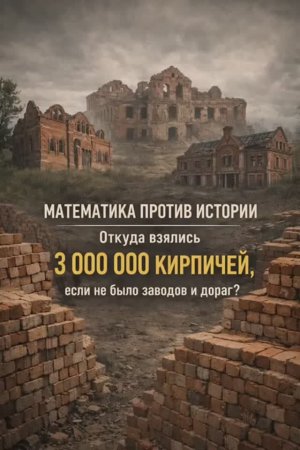 Откуда взялись 3 миллиона кирпичей, если не было заводов и дорог ? Часть 2