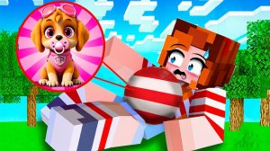 😳 Я РОДИЛА СКАЙ ИЗ ЩЕНЯЧИЙ ПАТРУЛЬ в МАЙНКРАФТ