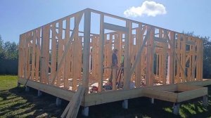 Каркасный дом 9,5*12. Сборка Стен_Часть 2