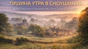 Тишина утра в Сноушилле, живописная сельская местность Котсуолдса.