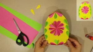 Красивая открытка! ПАСХАЛЬНОЕ ЯЙЦО! Поделки из бумаги своими руками!