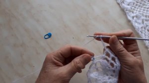 Ажурный палантин , ч 1.вяжем крючком.