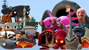 Все Семейство Крабовых Против Всех Морских Чудовищ