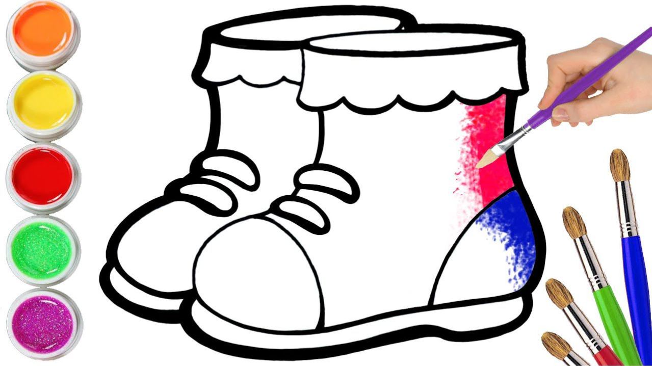 мультик для детей-Как нарисовать САПОГИ/Рисование САПОГ для детей