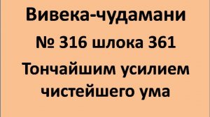 ВивекаЧудамани курс Свамини Видьянанды Сарасвати 316 шлокa 361 Тончайшим усилием чистейшего ума