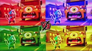 ШКОЛЬНЫЙ АВТОБУС Против ГИГАНТСКОГО КОТА 🚌 Мультик Битва Машинок и Животных