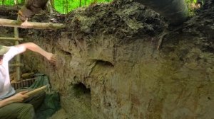 МОЯ ЗЕМЛЯНКА В ДИКОМ ЛЕСУ, ГОТОВЛЮ УЖИН В САМОДЕЛЬНОЙ ПЕЧИ