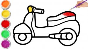 мультик для детей-Как нарисовать СКУТЕР/ Рисунок СКУТЕР для детей