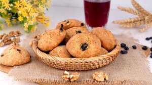 🍪 ПОСТное Печенье на Рассоле с Изюмом и Орехами 🍪