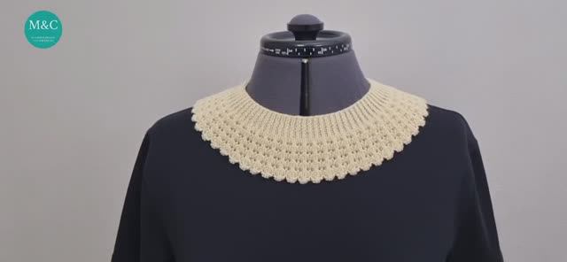 ОРИГИНАЛЬНЫЙ ВЯЗАНЫЙ ВОРОТНИК на машине 5 кл.