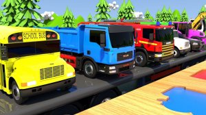 Изучение цветов с помощью уличных машинок - Красочные машинки для детей