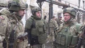 Денис Пушилин и Сергей Кириенко в освобожденном Димитрове.