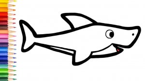 мультик для детей-Как нарисовать АКУЛУ для детей/Рисование АКУЛЫ для детей