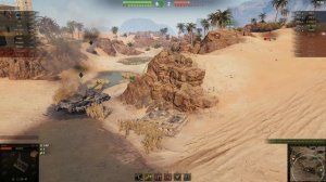 Мир Танков. Полигон. Песчаная река. Бой на Об.140. Взял фрага и 3.2К урона.