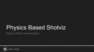 UE5. Cinematic camera. Depth Of Field