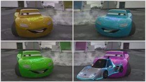 ЦВЕТНЫЕ МАШИНКИ и ВЕСЕЛЫЙ ТАНЕЦ 🌈 Молния Маквин: Смешные МУЛЬТИКИ 🏎️✨