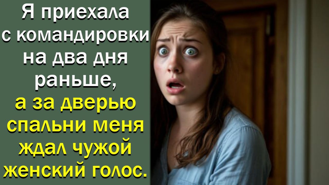 Я приехала с командировки на два дня раньше, а  за дверью спальни меня ждал чужой голос