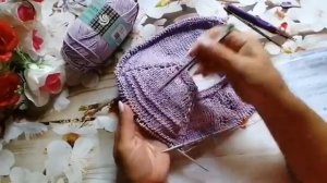 МК платье на малышку 1'5-2 года  спицами)Реглан сверху