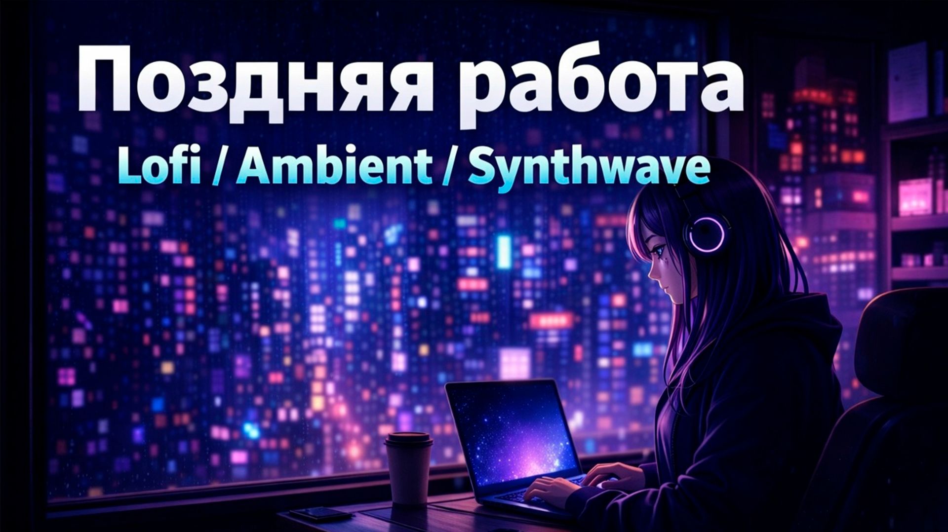Поздняя работа | Lo-Fi Ambient + Soft Synthwave Mix | Музыка без авторских прав