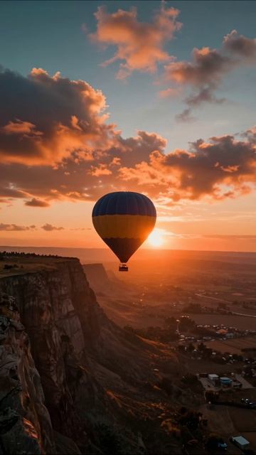 Волшебство заката на воздушном шаре #воздушныйшар #закат #приключение