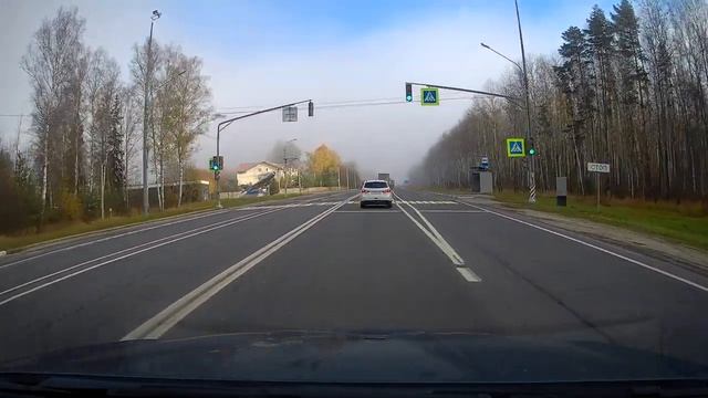 Сквозь туман к солнцу. Езда на машине. Звук. ASMR. Вся дорога в Кострому + город Ярославль центр