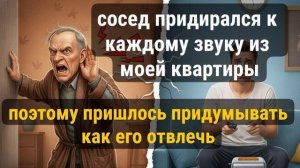 Истории из жизни \ Сосед придирался к каждому звуку из моей квартиры, поэтому..