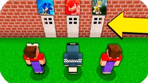 2 НУБА И ДЕВУШКА ПРО НАШЛИ ДВЕРИ СОНИКА ТЕЙЛЗА И НАКЛЗА В МАЙНКРАФТ