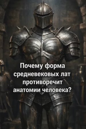 Почему форма средневековых лат противоречит анатомии человека. Часть 1