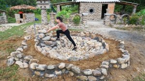 Строю декоративный аквариум на участке из множества камней. Серия 15. Се