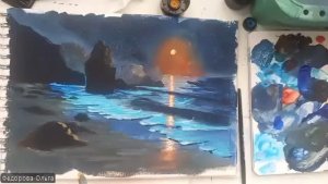 Акрил. Ночное море