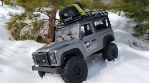Дефендер RC, с камерой на крыше, покатушки по снегу.