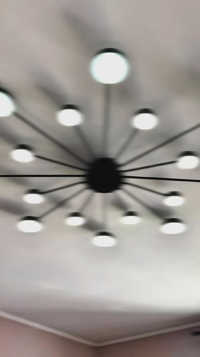 Светодиодная люстра в черном цвете