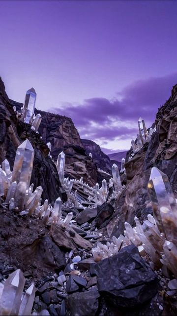 Загадочные кристаллы: волшебство природы #кристаллы #природа #пейзажи