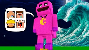 3 НУБА И ДЕВУШКА ПРО ПРОТИВ ЦУНАМИ В ДОМЕ КЕТНАП ПОППИ ПЛЕЙТАЙМ 3 В МАЙНКРАФТ