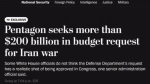 ‼️🇺🇸🇮🇷Пентагон добивается выделения более $200 млрд на военную операцию против Ирана

▪️Некоторы