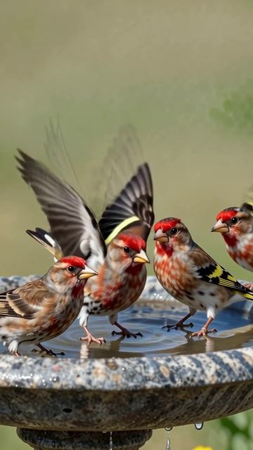 Пение малиновки у водопоя #птицы #природа #мирживотных