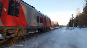 ТЭП70БС-349 + ЭС1П-047 Ласточка №737Я Москва Иваново по перегону Шуя - Ворожино едет в Иваново