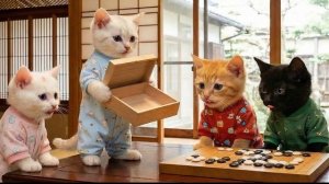 Милые котята готовят разноцветные моти после веселой игры в го 🐱🍵🍡